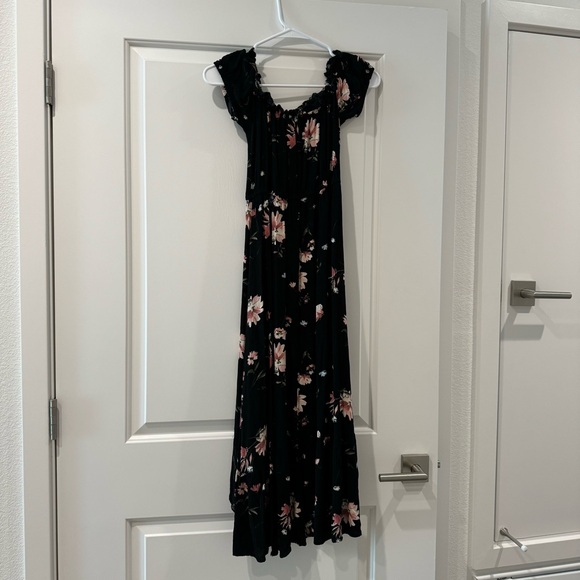 Worn twice: Juniors XS Band of Gypsies Floral Boho Off Shoulder High Low… - Picture 4 of 8